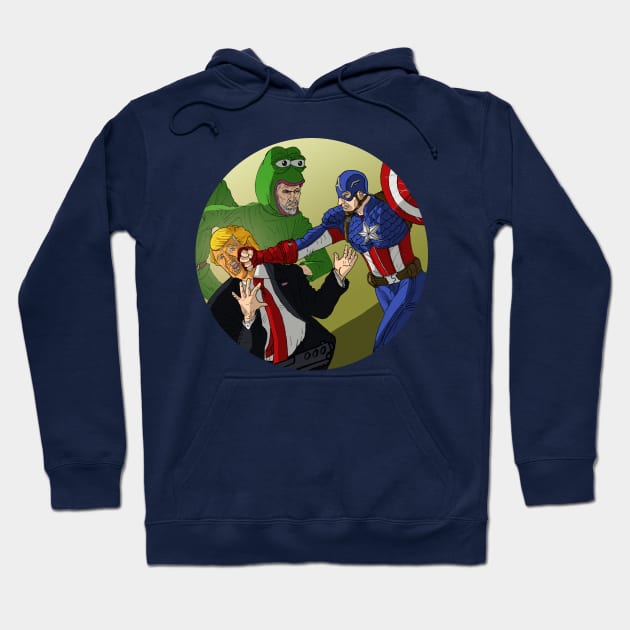 Cap Punching Trump Hoodie by Spearhafoc